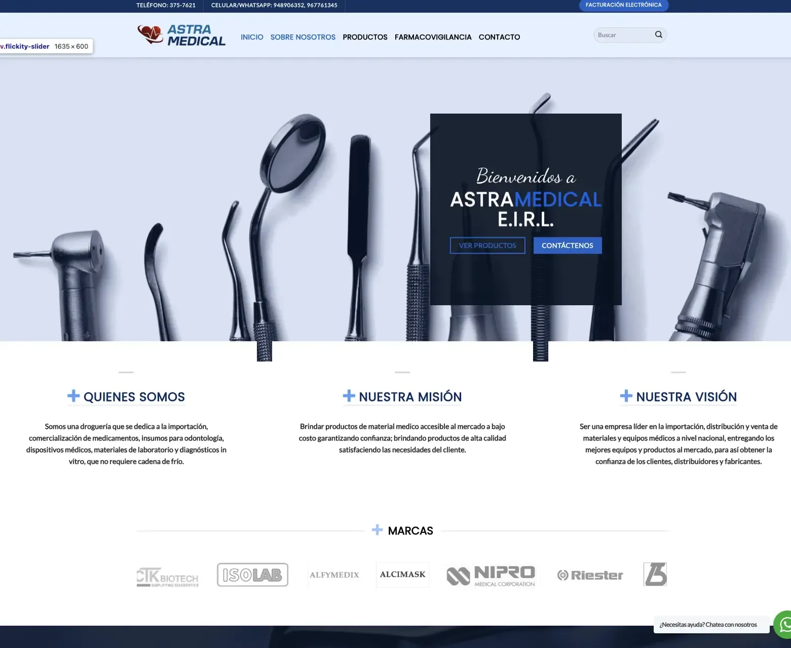 Astra Medical — Web corporativa